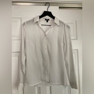 Express Classic White Sheer Blouse